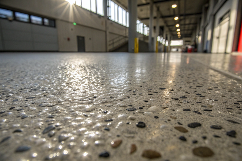 his detailed floor-level photograph showcases the superior texture and grip provided by professional anti-slip coating